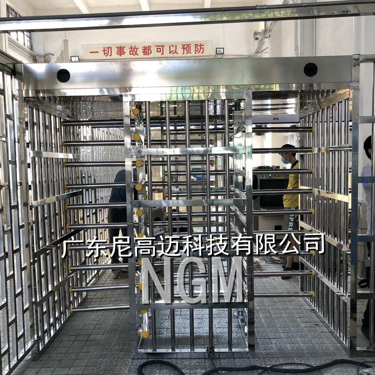 全高十字单向转闸门 监狱看守所防尾随90度滚匝机 双通道栅栏辊閘