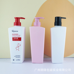 550Ml500Ml Factory Customized Special Square Conical Shampoo and Shower Gel with Pump Plastic Bottle Is Simple.