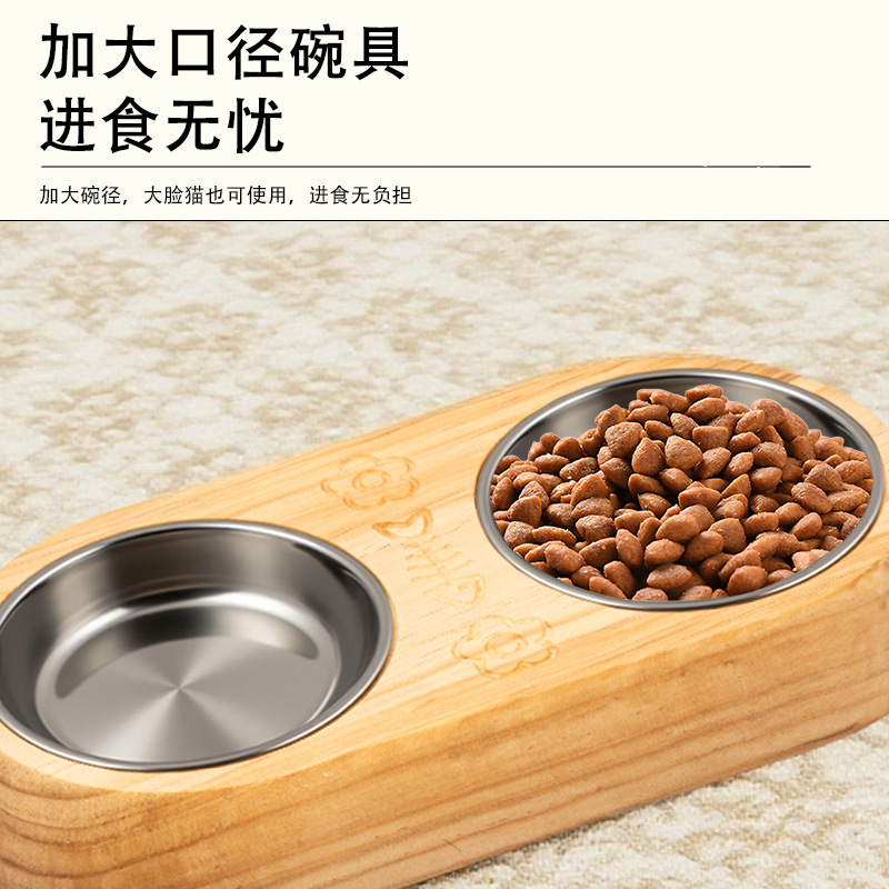 贝格创新食盆宠物用品 宠物碗猫咪狗狗饮水二合一喂食盆不锈钢实|undefined