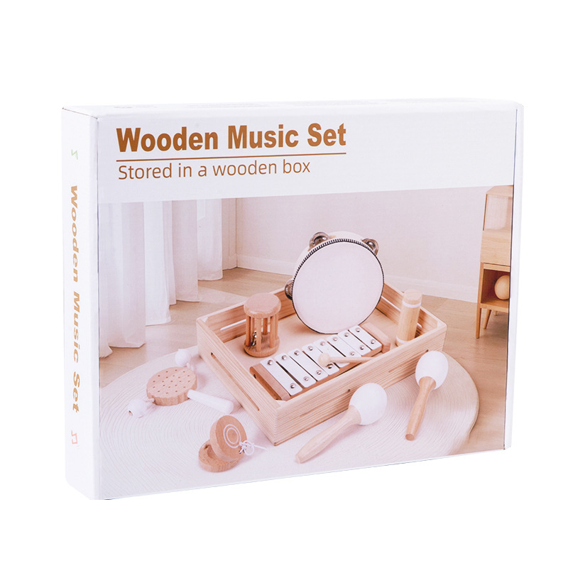 Orff percusión martillo de arena de madera juguete bola de arena iluminación para niños acompañamiento musical jardín de infantes martillo de arena de haya