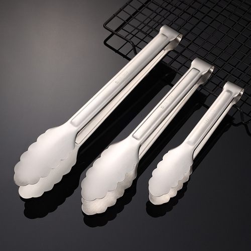 Aion 304 stainless steel one-piece plum blossom clamp multi-specification classic bread clamp sanded barbecue clamp hotel towel