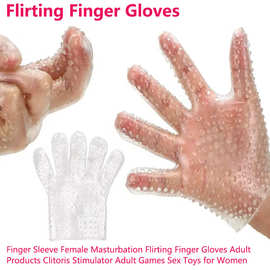 外贸情趣扣扣手套男女前戏调情浮点按摩手套女用自慰器成人性用品