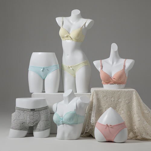 Underwear model props female and male half-length bra underwear plastic fake human body window display display stand bra model