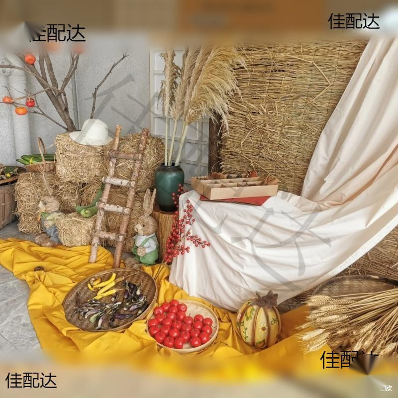 幼儿园晒秋主题环创装饰秋季美拉德色系场景布置道具大厅|undefined