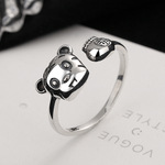 Безразмерное кольцо, милый ретро оберег на день рождения, 925 проба, серебро 925 пробы, простой и элегантный дизайн