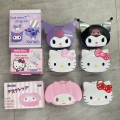 サンリオクロミックデザイン四格収納ケースミラー付き美楽ティkt化粧品小物アクセサリーケースバッチ