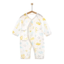 夏季婴儿连体衣长袖空调服薄款无骨哈衣宝宝爬服夏款空调服批发