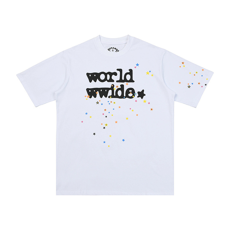 Amazon Aliexpress European and American Trendy Brand American High Street Sp5 Mother Print Loose Cotton Short-Sleeved T-Shirt for Men Summer Amazon Aliexpress European and American Trendy Brand American High Street Sp5 Mother Print Loose Cotton Short-Sleeved T-Shirt for Men Summer