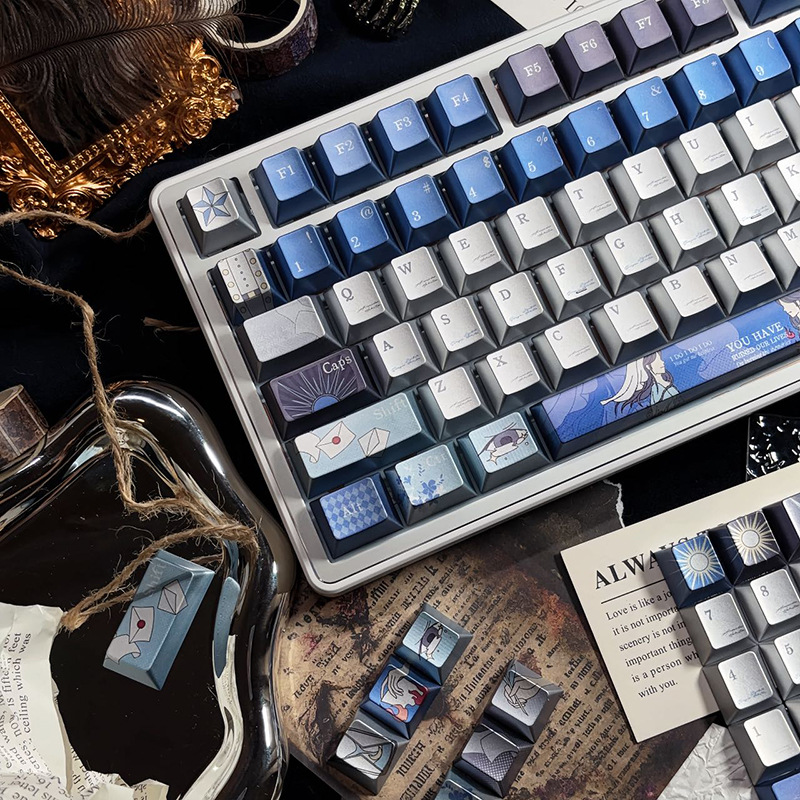 金属漆键帽热升华原厂高度键帽PBT键帽适配机械键盘键帽十字轴芯