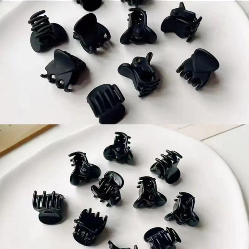 プリンセスヘッドブラックミニヘアクリップ小さな前髪ヘアクリップインターネットセレブと同じスタイルのサイド編み込みヘアクリップトップクリップ女性用|undefined