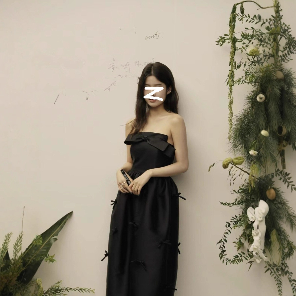 Birthday Dress, Classy Accessible Luxury Niche Party Adult Dress, French Bow One-Shoulder Tube Top Dress