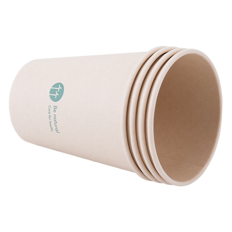 Deli 19208 taza de papel de fibra de bambú desechable hogar engrosada oficina comercial taza de agua taza de papel 100 unids image 1