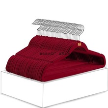 衣架结婚一对陪嫁红色婚礼家用挂衣架植绒防滑无痕防肩角卧室