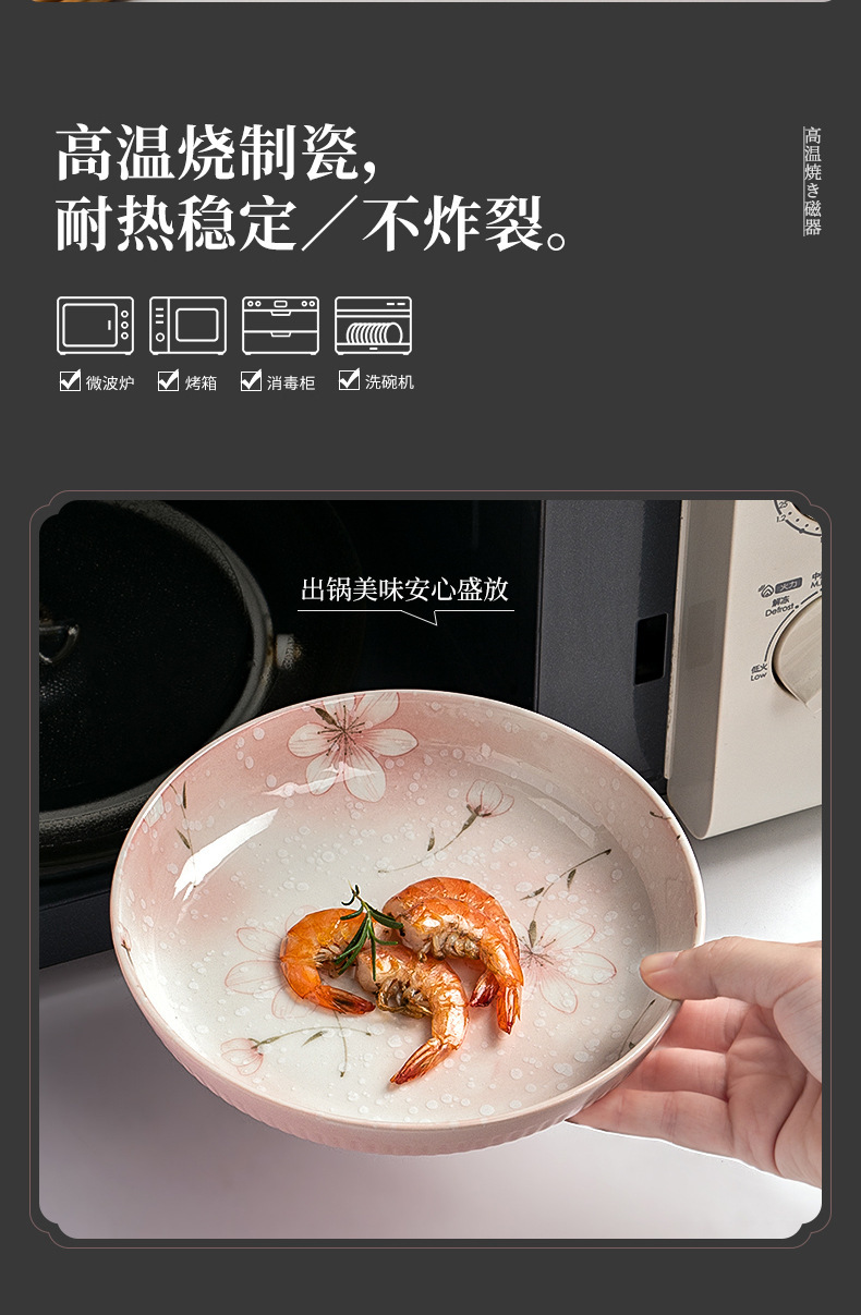 日式陶瓷盘子菜盘家用网红ins 餐具套装创意2021新款深盘餐盘碟子详情8
