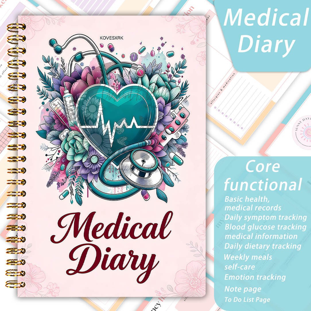 跨境专供 MedicalDiary A5家庭健康监测万用手册