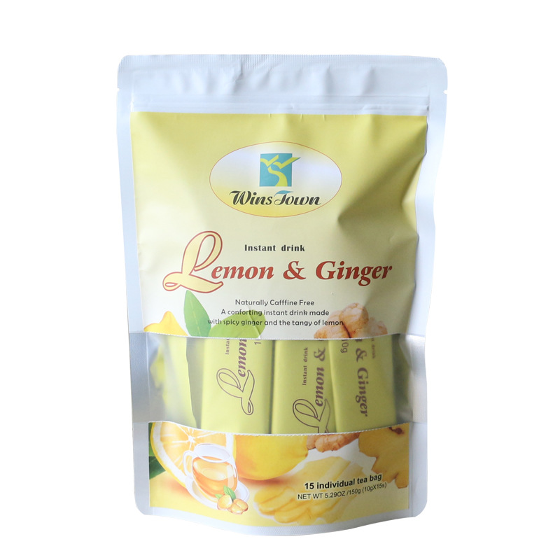 外贸出口柠檬姜茶Lemon ginger tea速溶颗粒固体饮料源头厂家