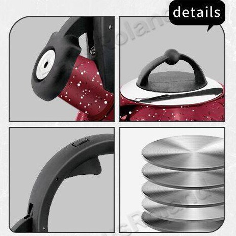 Fábrica de productos de hardware de Jiangmen 3.0L de acero inoxidable kettle silbido en stock puede salir de la fábrica