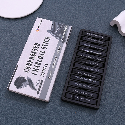 Art student special square 12 powder painting stick powder brush sketch carbon painting stick painting charcoal compressed charcoal strip painting