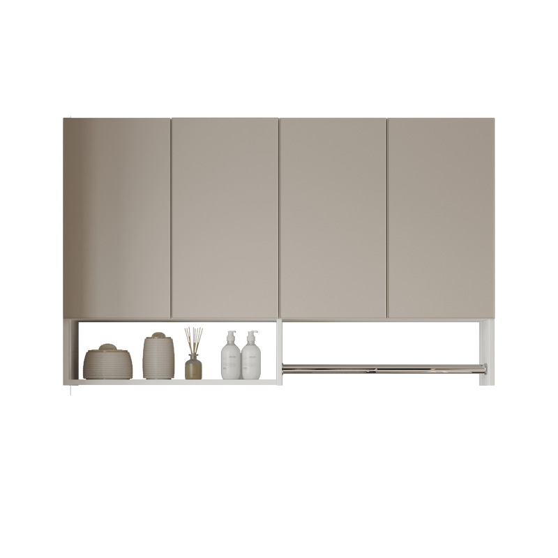 Gabinete de almacenamiento de balcón de aluminio espacial grueso tipo pared colgante gabinete de almacenamiento de cocina gabinete de almacenamiento de pared