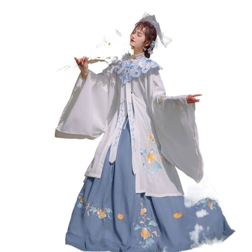 Fairy hanfu Tang dynasty princess dress for Women female adult costume traditional Chinese wind spring Ming system super heavy embroidery cloud shoulder plait skirt dress gown