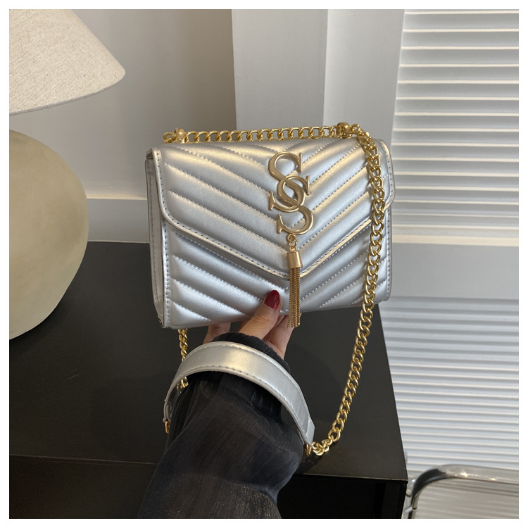 Damen Handtasche Im Western Stil Mit Kette Und Umhängefunktion_voghion.com