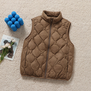 Down Jacket Vest Women's Short Vertical Collar Autumn and Winter New Casual Lightweight Vest Warm plus size Sleeveless Jacket Fashion
