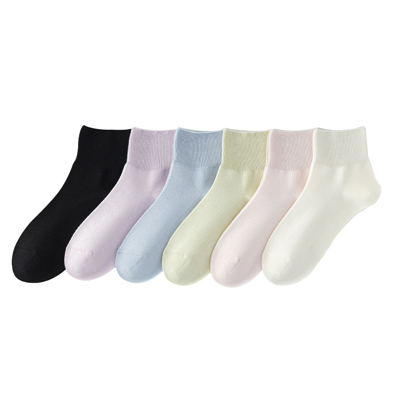 Calcetines de verano para mujer, calcetines finos, malla, transpirables, calcetines de algodón de color sólido, calcetines de confinamiento deshuesados para mujer de verano, calcetines Zhuji