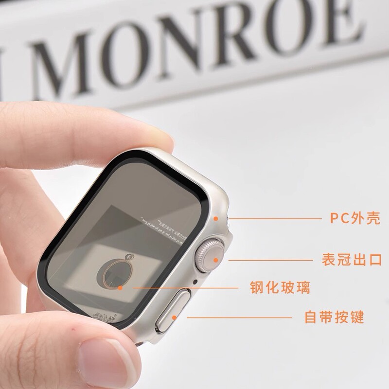 Apple Watch 強化フィルム保護ケース iwatch Ultra/9/8/7 オールインワン S10 オールインクルーシブ超薄型に適しています。|undefined