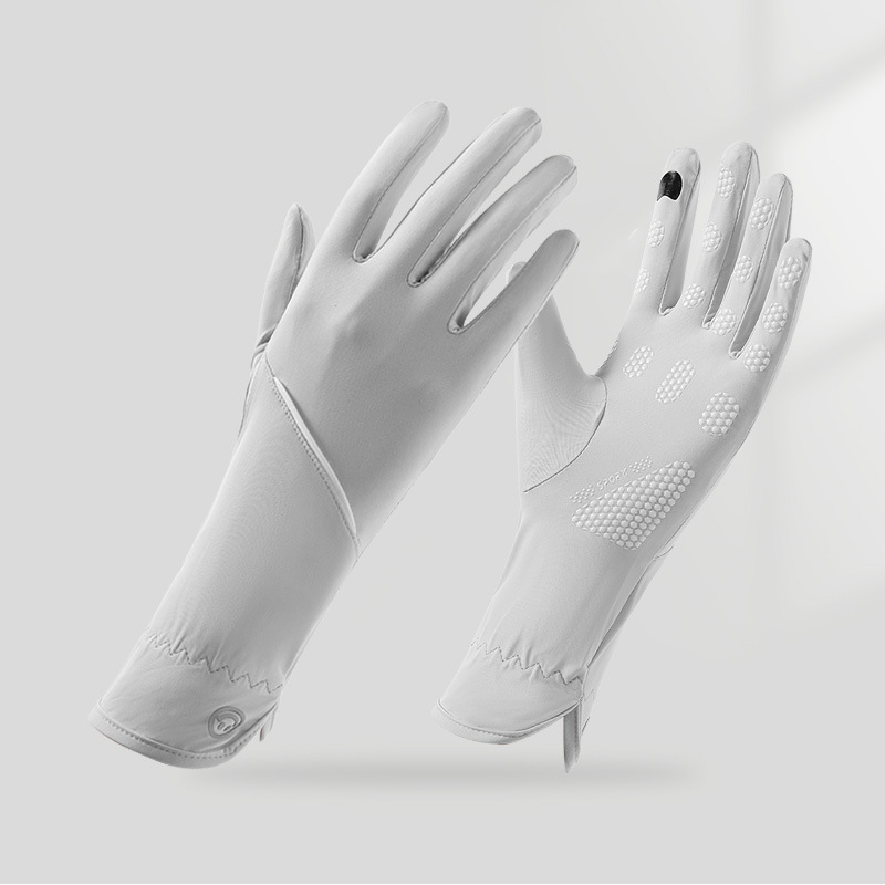 Guantes de protección solar de verano para mujeres anti-UV anti-deslizante delgado hielo al aire libre guantes de protección solar de hilo original image 18