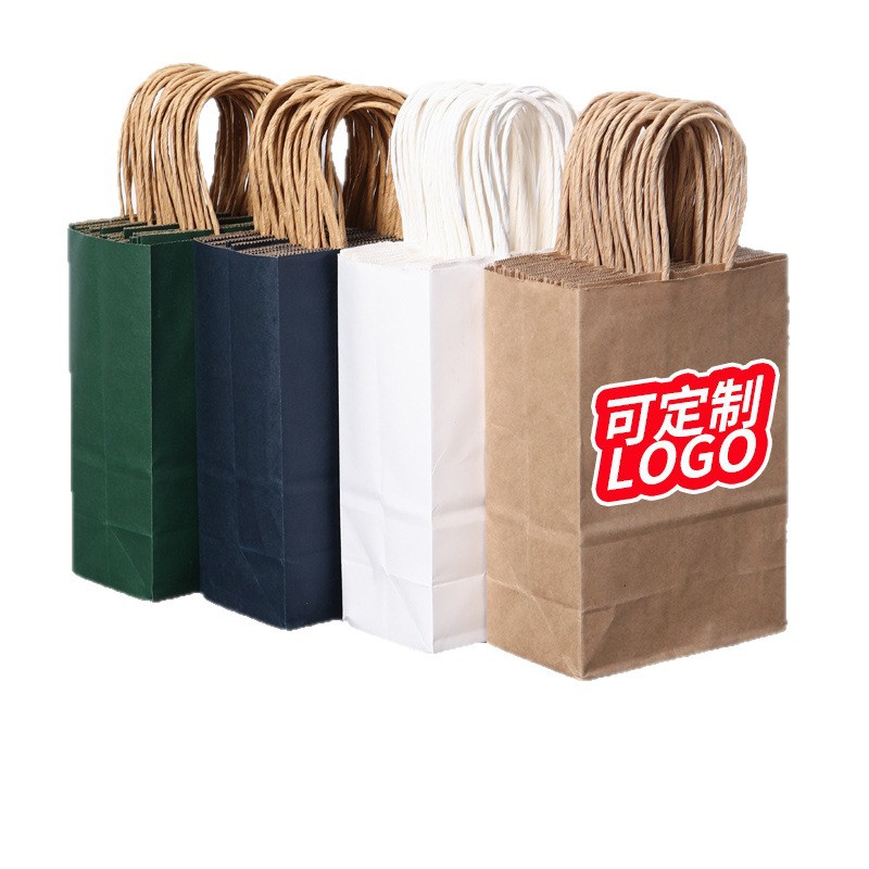Bolsas de papel kraft, bolsas de mano para el Día del Niño, bolsas para llevar té con leche, productos al por mayor, bolsas de regalo para el Festival del Bote del Dragón, personalizables con impresión de logotipo.