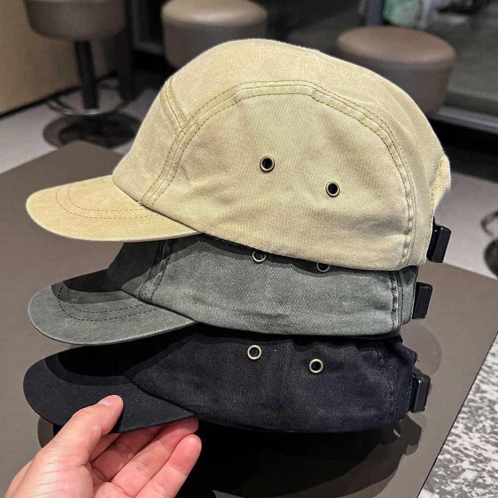 Sombreros de bisel corto para hombres y mujeres cuatro estaciones de moda moda sombrero de béisbol casual muestra cara pequeña herramienta de estilo de algodón viejo sombrero de lengua de pato