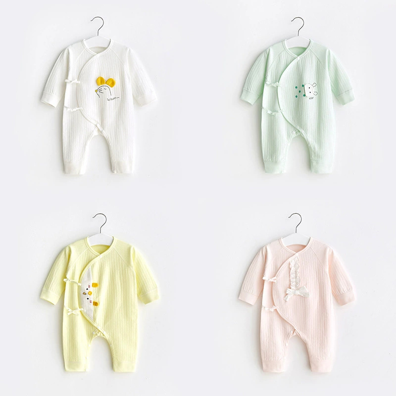 Primavera, otoño, invierno, ropa para bebés recién nacidos, algodón puro, monje, marzo, base delgada, jaqueta de nacimiento, bata de bebé