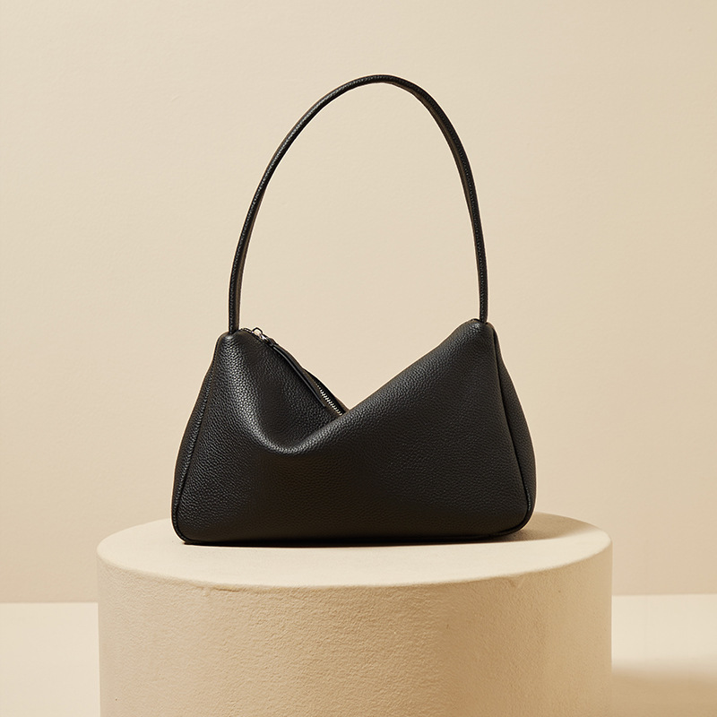 Top Grain Cowhide French Shoulder Underarm Bag 2026 Spring/Summer New Tote Handbag Genuine Leather Shoulder Bag For Women - Thumbnail 6