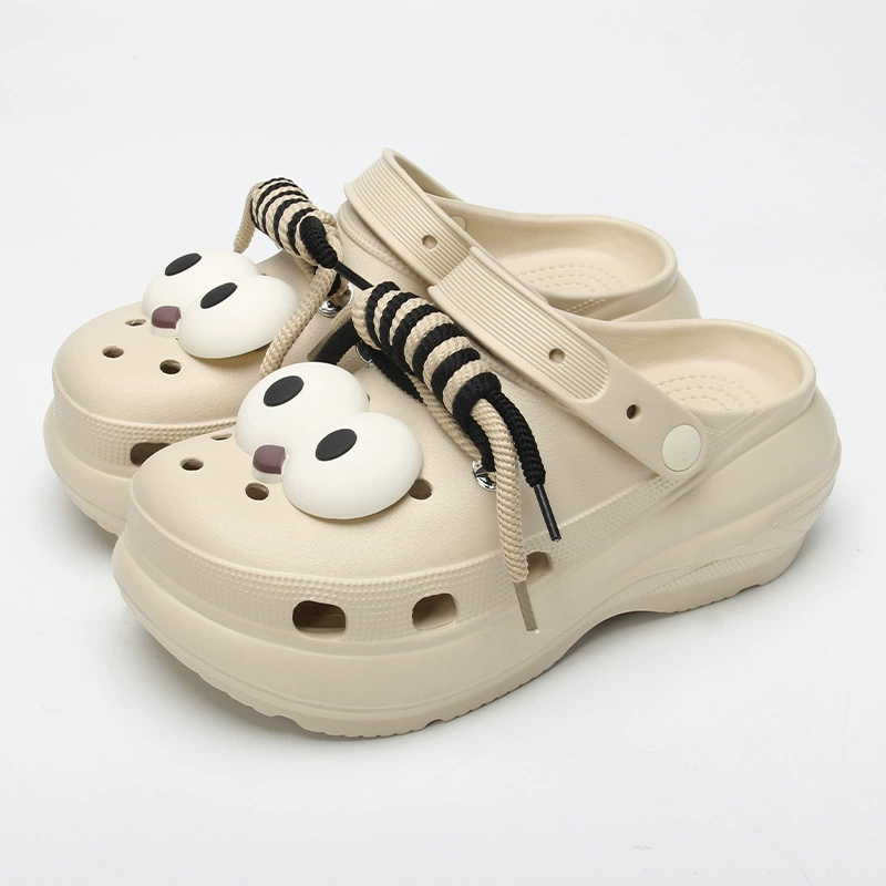 2025 Трансграничная мода с большими глазами бабочки пещерные ботинки женские мягкие подошвы увеличены на улице