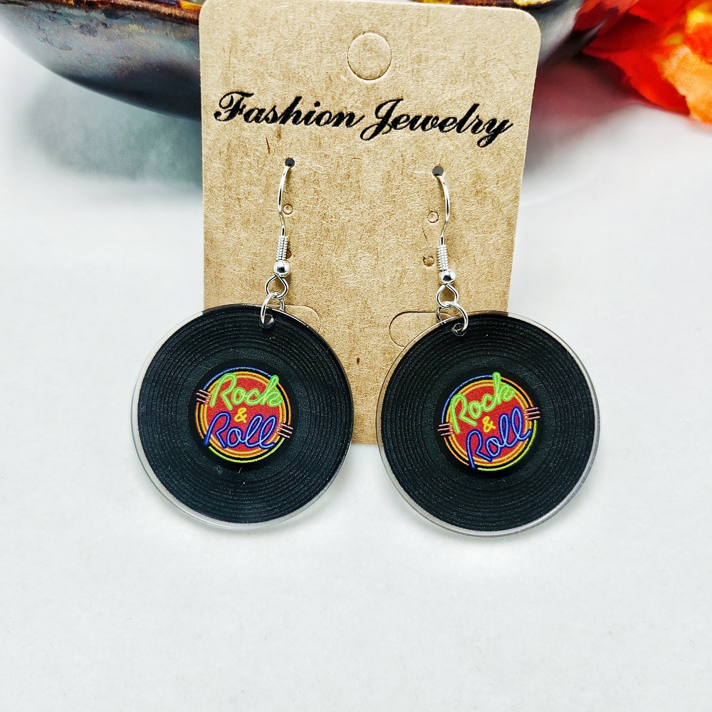 14g Weight Iron Ear Needle Material Drop Earrings Classification 1 Pair Quantity Holiday, Daily Occasion Acrylic Material Printing, Color Block, Rubik'S Cube Pattern Women's Gender Stoving Varnish Design Novelty Style 1 Pair Novelty Printing Color Block Rubik'S Cube Stoving Varnish Arylic Drop Earrings 14