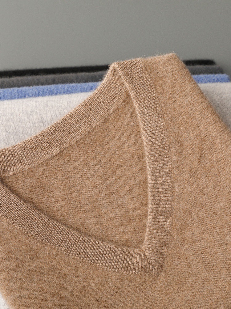 秋冬新作カーディガンベスト男性用ベストファッションカジュアル中年vネックベストノースリーブセーターニット