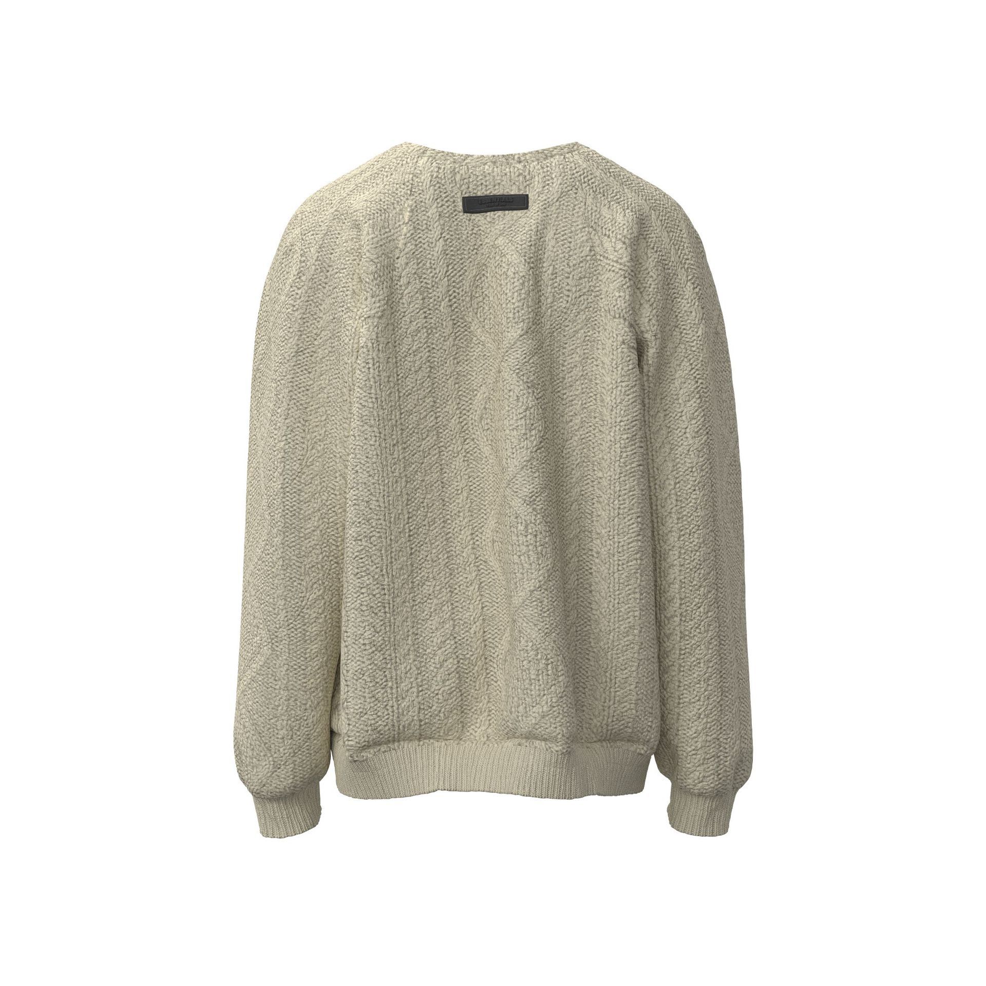 Men's Hand Knitted Crew Neck Sweater High Street Pullover_voghion.com