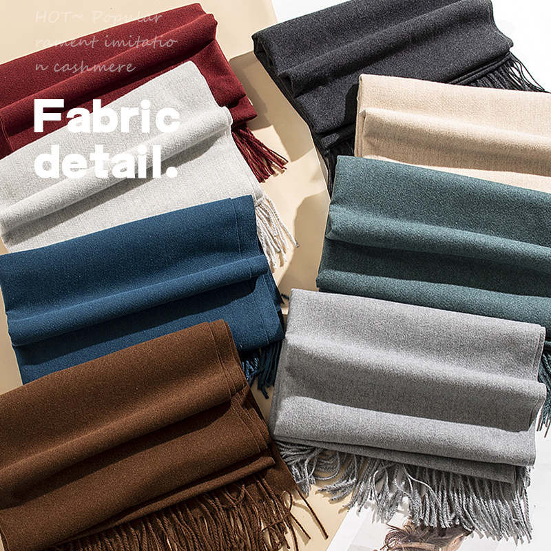 Light gray floral pattern scarf