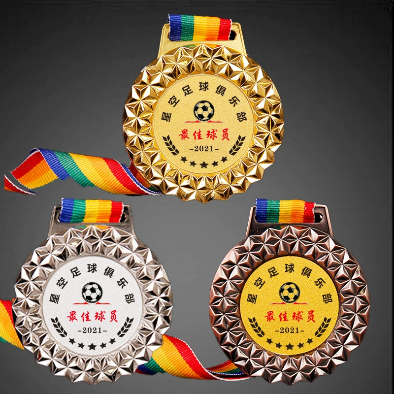 Изготовление металлических медалей Творческие школьные игры Медаль за честь Марафонская медаль Памятный список