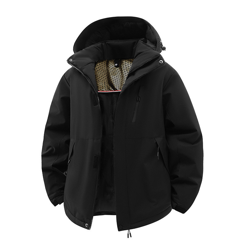 Hooded down Cotton Jacket for Men, Outdoor Warm Cotton Jacket for Couples, New Graphene Windproof and Waterproof Cotton Jacket Trend