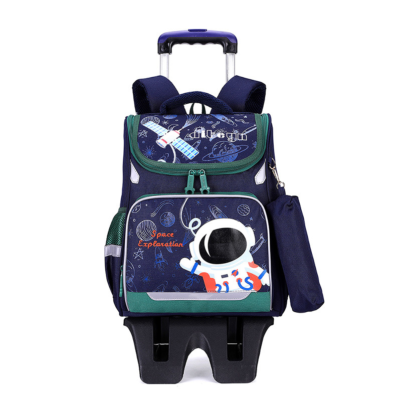 Nuevo diterano Escuela Primaria estudiante carro mochila niños y niñas Grado 1-3-4 ligero de seis ruedas subir escaleras con ruedas