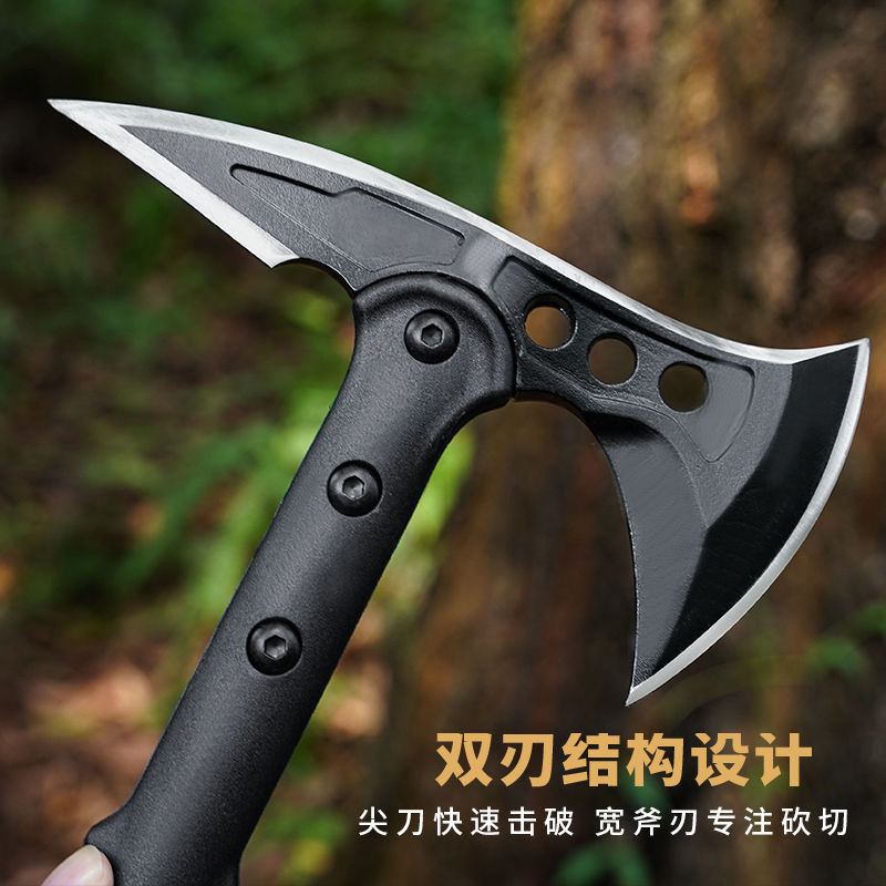 多功能戰術斧開山斧頭刀戶外防身生存武器野外砍樹劈柴大砍工兵斧