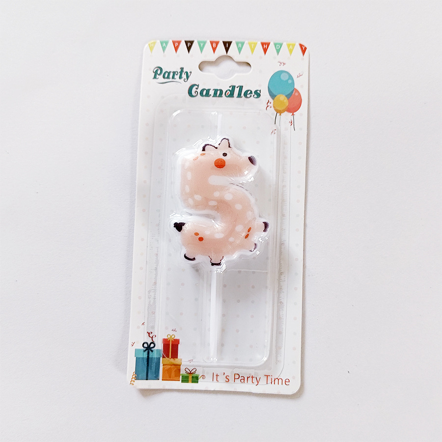 越境創意動物デジタルろうそく0-9漫画誕生日ろうそく子供誕生日誕生日パーティー装飾用品