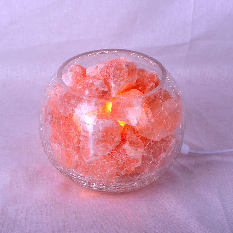 Factory wholesale salt lamp ice cracked glass salt lamp glass geometric salt lamp creative bedroom bedside lamp night light Factory wholesale salt lamp ice cracked glass salt lamp glass geometric salt lamp creative bedroom bedside lamp night light