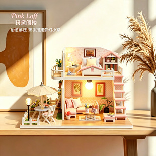 ���_DIYģ�����ֹ�С��ƴ�b΢�s�����w��ľ�|С����diyС�ݶY��