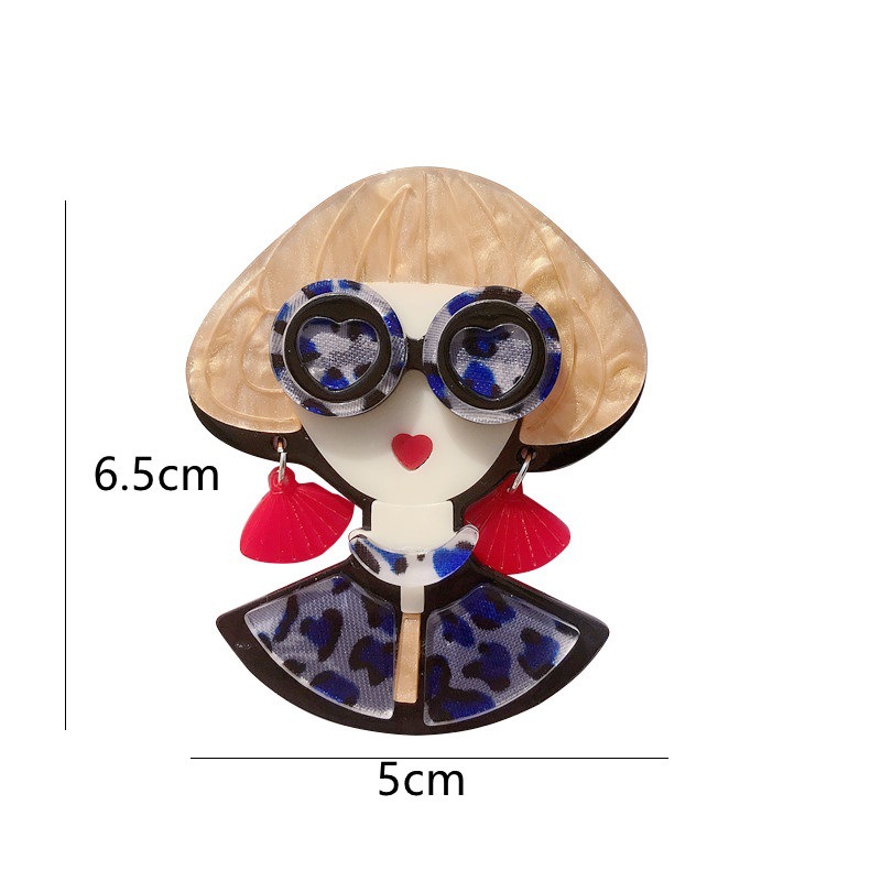 Cute Cartoon Character Arylic Women's Brooches display picture 1