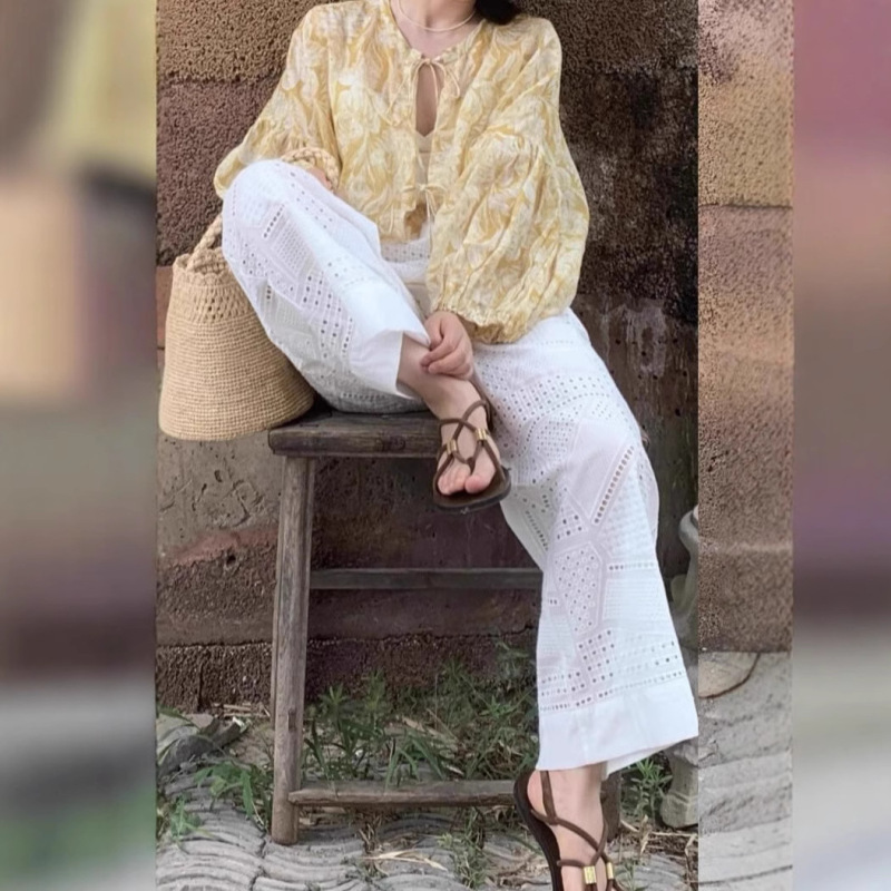 2026 New Product, Dual-Wear Style before and after Holidays, 100% Ramie Tie-Front Long-Sleeve Shirt, Summer Thin Style, Sun-Protective Cardigan