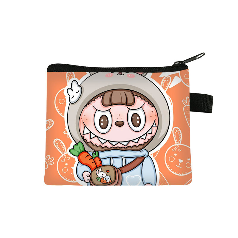 クロスボーダー新しいlabubuラブブ子供用小銭入れ学生漫画バッグトレンディなミニ収納袋卸売|undefined