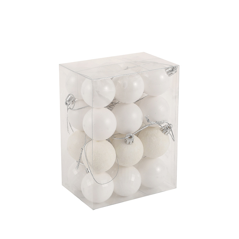 Bola de Navidad traje redondo barril caja cuadrada pintada 3cm4cm6cm decoración navideña bola colgante de Navidad bola decoración Navidad