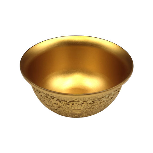 Brass rice bowl brass bowl household copper repair tableware brass bowl rice bowl eating bowl gift copper decoration Buddhist item altar offering